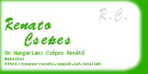renato csepes business card